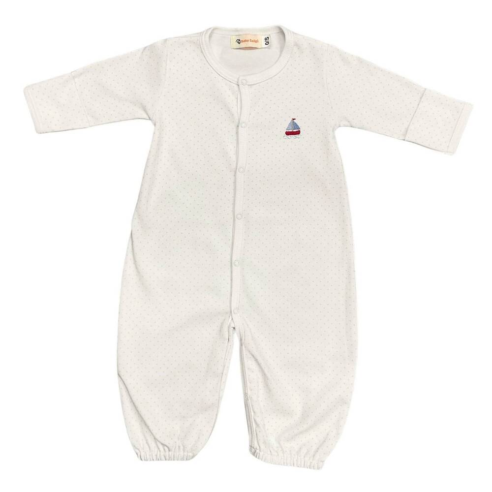 NEW LUIGI KIDS kid's converter gown in sailboat applique